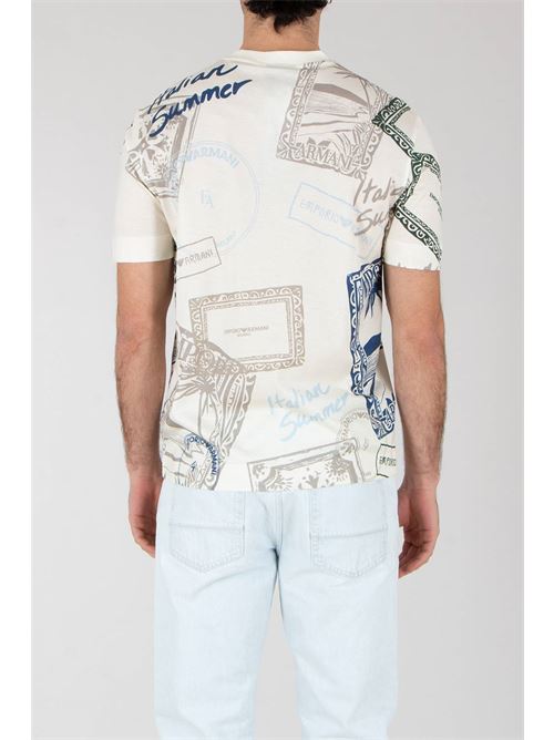 T-shirt in jersey di cotone e lyocell Emporio Armani | EM005274 AF24857.M0359